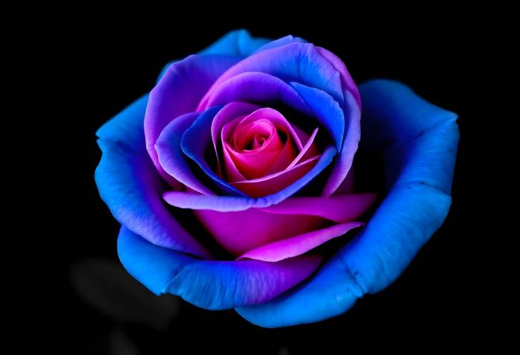 Blue and Pink Rose A Touch of Elegance